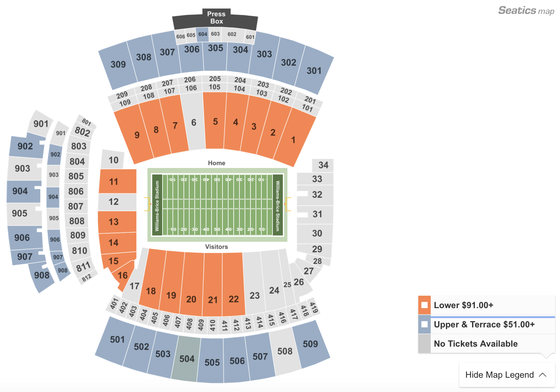 How to find the cheapest South Carolina vs Clemson tickets at Williams